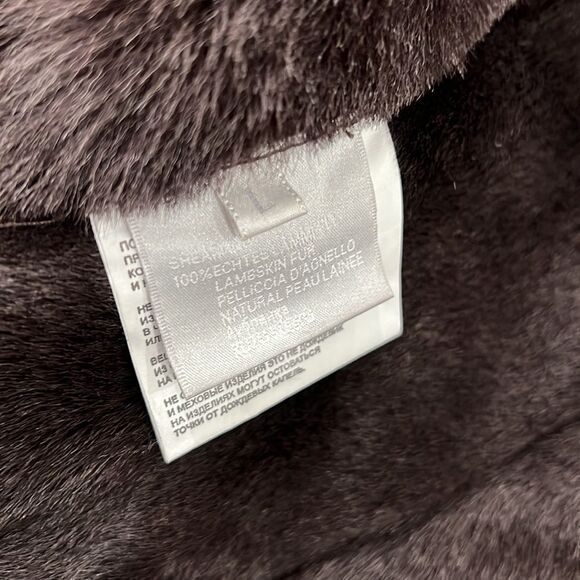 Koc Womens Euro Size L Full-Zip Brown 100% Shearling Vest - Picture 11 of 11